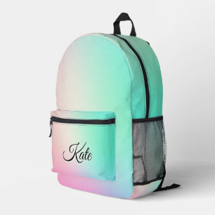 Gepersonaliseerde kleurrijke moderne Girly Rainbo Bedrukte Rugzak