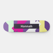 Gepersonaliseerde kleurrijke moderne hedendaagse A Persoonlijk Skateboard (Horizontaal)