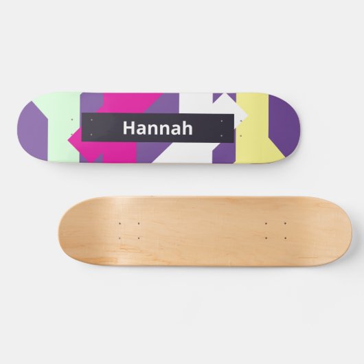 Gepersonaliseerde kleurrijke moderne hedendaagse A Persoonlijk Skateboard (Horizontaal)