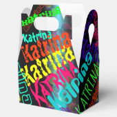 Gepersonaliseerde kleurrijke Neon Lights Favor Box Bedankdoosjes (Geopend)