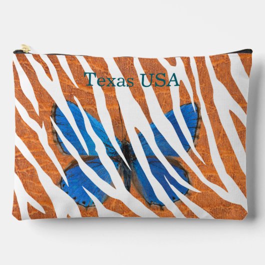 Gepersonaliseerde kleurrijke oranje leren Wit patr Etui (Voorkant)