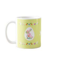 Gepersonaliseerde Kleurrijke Paashaas Koffie Mok