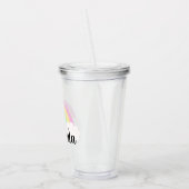 Gepersonaliseerde kleurrijke pastel Waterverf rege Acryl Drinkbeker (Links)