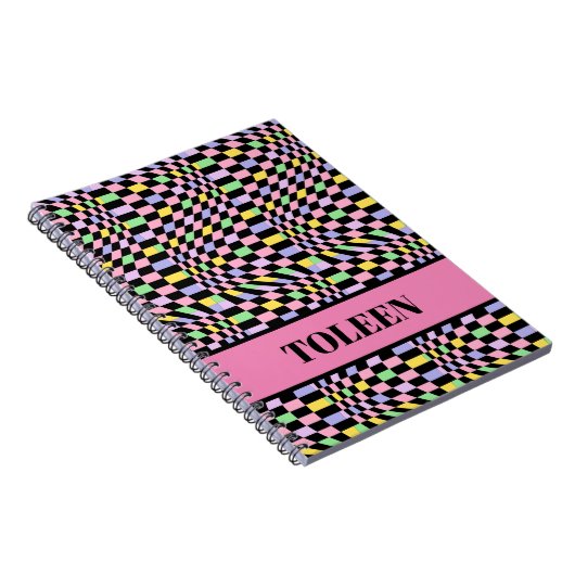 Gepersonaliseerde kleurrijke patroon Notitieboek (Rechterzijde)