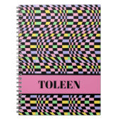 Gepersonaliseerde kleurrijke patroon Notitieboek (Voorkant)