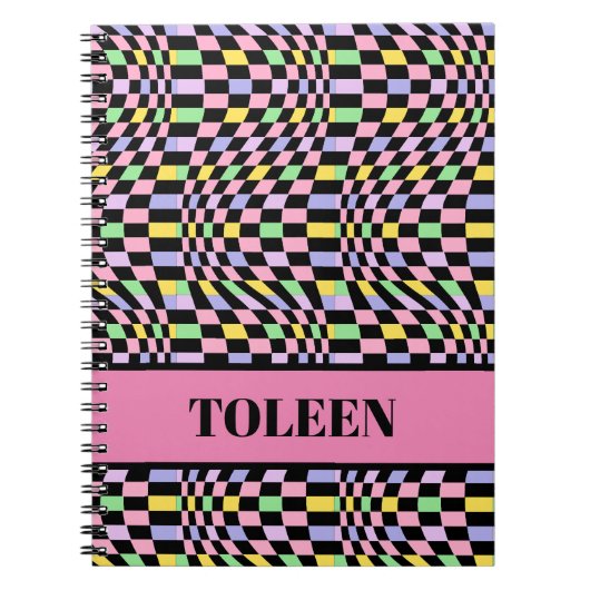 Gepersonaliseerde kleurrijke patroon Notitieboek (Voorkant)