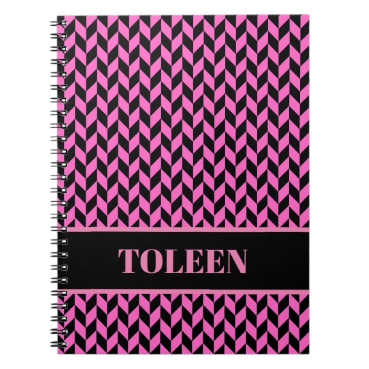 Gepersonaliseerde kleurrijke patroon Notitieboek (Voorkant)