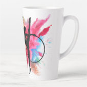 Gepersonaliseerde kleurrijke poeder explosie gymna latte mok (Rechts)