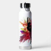 Gepersonaliseerde kleurrijke poeder explosie gymna waterfles (Links)