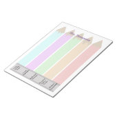 Gepersonaliseerde Kleurrijke Potloden Leraar Notit Notitieblok (Schuin)