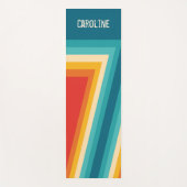 Gepersonaliseerde kleurrijke Retro Stripes - jaren Yogamat (Voorkant)