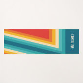 Gepersonaliseerde kleurrijke Retro Stripes - jaren Yogamat (Voorkant (horizontaal))