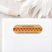 Gepersonaliseerde Kleurrijke Schattigee Fastfood H Etiket (Insitu)