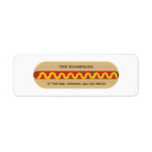 Gepersonaliseerde Kleurrijke Schattigee Fastfood H Etiket (Voorkant)