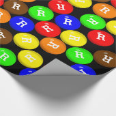 Gepersonaliseerde kleurrijke Snoep met coating cho Cadeaupapier (Hoek)