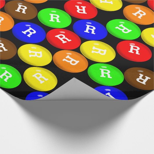 Gepersonaliseerde kleurrijke Snoep met coating cho Cadeaupapier (Hoek)