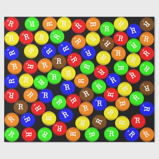 Gepersonaliseerde kleurrijke Snoep met coating cho Cadeaupapier (Vlak)