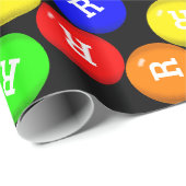 Gepersonaliseerde kleurrijke Snoep met coating cho Cadeaupapier (Rol Hoek)