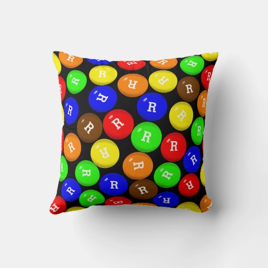 Gepersonaliseerde kleurrijke Snoep met coating cho Kussen (Achterkant)