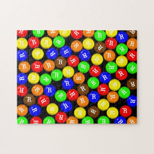 Gepersonaliseerde kleurrijke Snoep met coating cho Legpuzzel