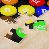 Gepersonaliseerde kleurrijke Snoep met coatingchoc Legpuzzel (Zijkant)