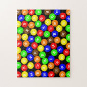 Gepersonaliseerde kleurrijke Snoep met coatingchoc Legpuzzel (Verticaal)
