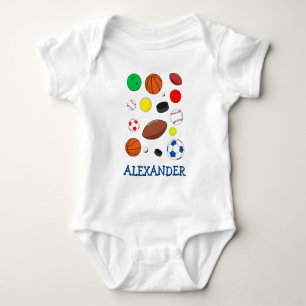 Gepersonaliseerde kleurrijke sportballen romper