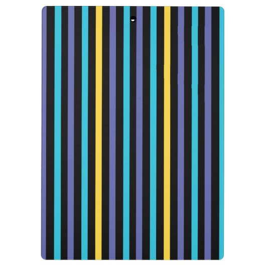 Gepersonaliseerde kleurrijke strepen patroon klembord (Achterkant)