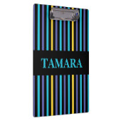 Gepersonaliseerde kleurrijke strepen patroon klembord (Rechts)