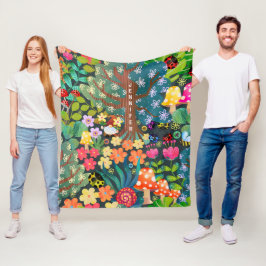 Gepersonaliseerde kleurrijke tas voor kinderen fleece deken