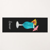 Gepersonaliseerde kleurrijke tropische Drink Yogamat (Voorkant (horizontaal))