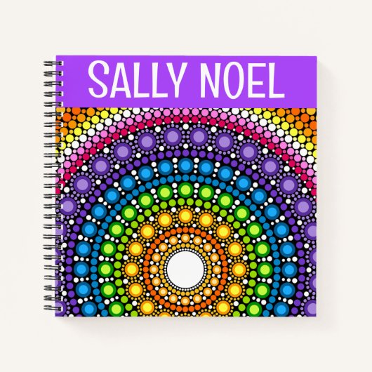 Gepersonaliseerde kleurrijke tropische notebook notitieboek (Voorkant)