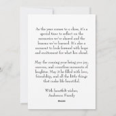 Gepersonaliseerde kleurrijke vrolijke kerst feestdagenkaart (Achterkant)