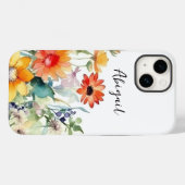 Gepersonaliseerde Kleurrijke Wildbloemen Levendige Case-Mate iPhone Case (Achterkant (horizontaal))