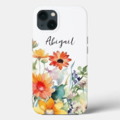 Gepersonaliseerde Kleurrijke Wildbloemen Levendige Case-Mate iPhone Case (Achterkant)