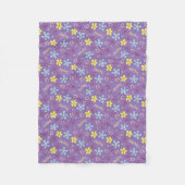 Gepersonaliseerde kleurrijke wilde bloemen Paarse Fleece Deken (Voorkant)