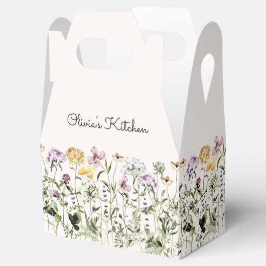Gepersonaliseerde kleurrijke Wildflower Garden Bedankdoosjes (Geopend)