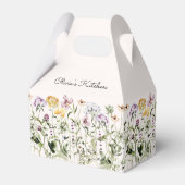 Gepersonaliseerde kleurrijke Wildflower Garden Bedankdoosjes (Voorkant Zijde)