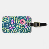 Gepersonaliseerde kleurrijke zomer bloei bagagelabel (Voorkant horizontaal)