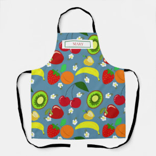 Gepersonaliseerde kleurrijke zomer fruitpatroon sc schort