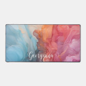 Gepersonaliseerde kleurrijke zonsondergang op Zee  Bureaumat (Voorkant)