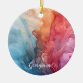 Gepersonaliseerde kleurrijke zonsondergang op Zee  Keramisch Ornament (Voorkant)