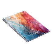 Gepersonaliseerde kleurrijke zonsondergang op Zee Notitieboek (Rechterzijde)