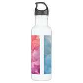 Gepersonaliseerde kleurrijke zonsondergang op Zee  Waterfles (Achterkant)