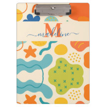 Gepersonaliseerde Kleursplash Abstract Klembord