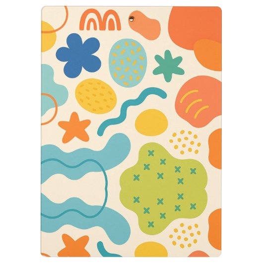 Gepersonaliseerde Kleursplash Abstract Klembord (Achterkant)