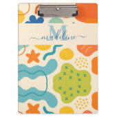 Gepersonaliseerde Kleursplash Abstract Klembord (Voorkant)