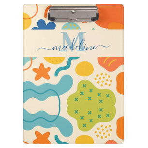 Gepersonaliseerde Kleursplash Abstract Klembord