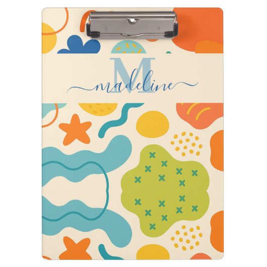 Gepersonaliseerde Kleursplash Abstract Klembord (Voorkant)