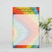 Gepersonaliseerde kleurstofkleurstof Briefpapier (Staand voorkant)